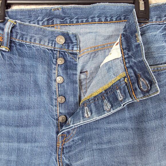 Levi’s 501 Jeans Mens 36x32 Blue Button Fly Straight Leg Denim Casual Minimalist - Picture 2 of 13